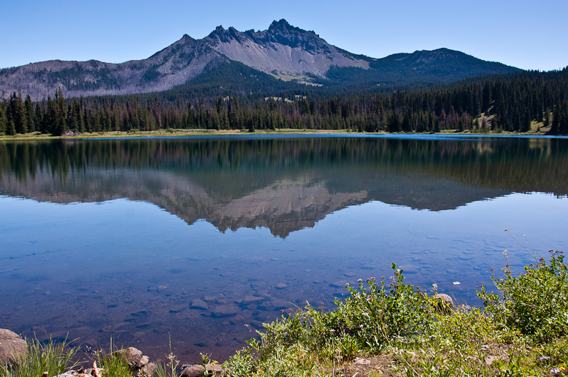 Santiam Lake and Three Fingered Jack