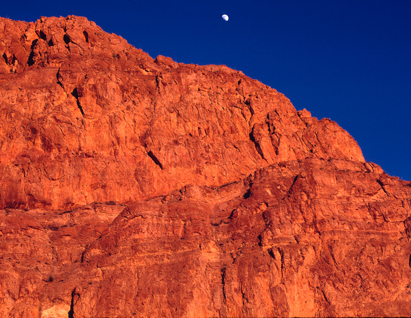 Moon over Canyon Wall