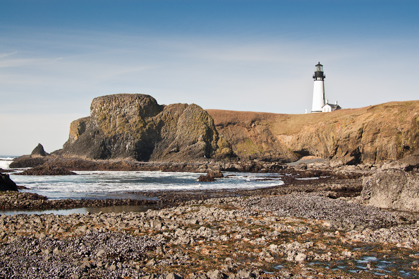 Yaquina Head Lighthouse at Low Tide
