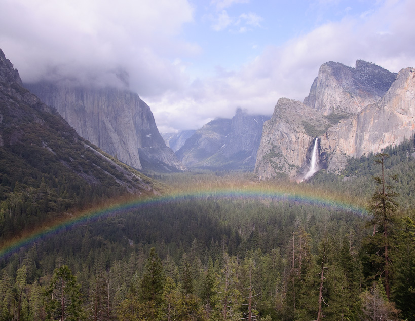 Tunnel View with Rainbow